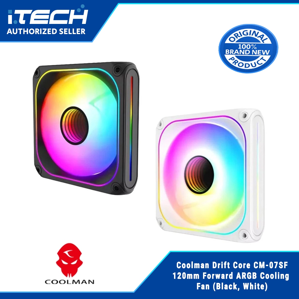 Coolman Drift Core CM-07SF 120mm Forward ARGB Cooling Fan | Shopee ...