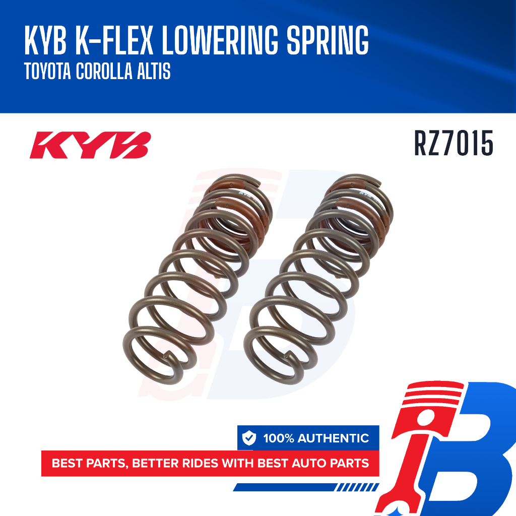 KYB (2pcs) K-Flex Lowering Spring for Toyota Corolla Altis 2013-2019 ...