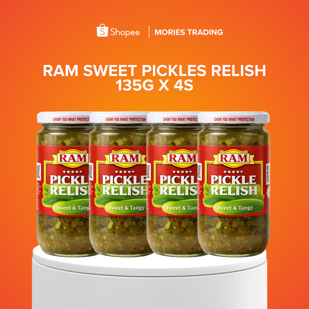 Ram Sweet Pickles Relish 135g x 4 Bottles – Sweet & Tangy Pickle Relish ...