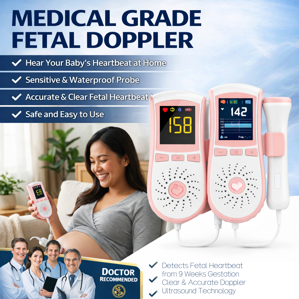 RestoreCare Fetal Doppler Baby Heart Monitor with gel for Home Use ...