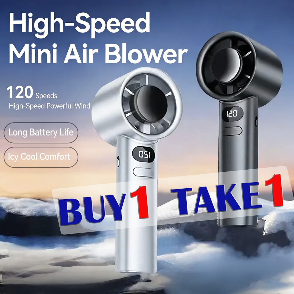 M11 Turbo Mini Fan 120-Speed Portable Mini Fan TypeCChargingFan Control ...