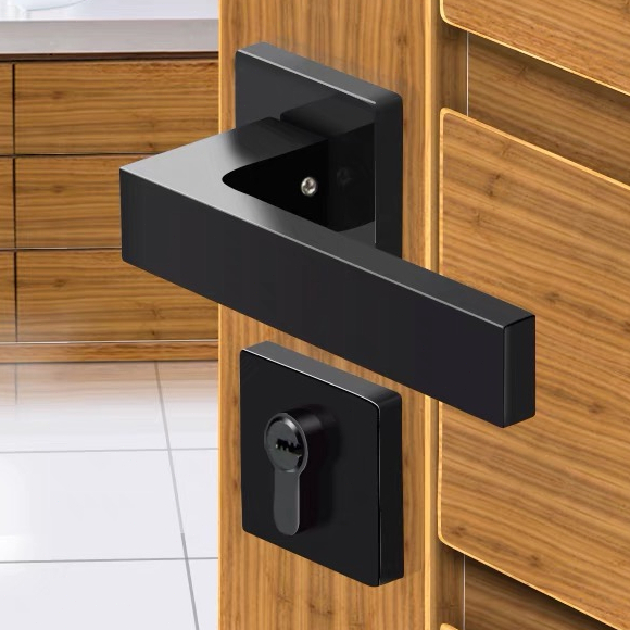 modern door nob double lock simple black double lock door knob door ...