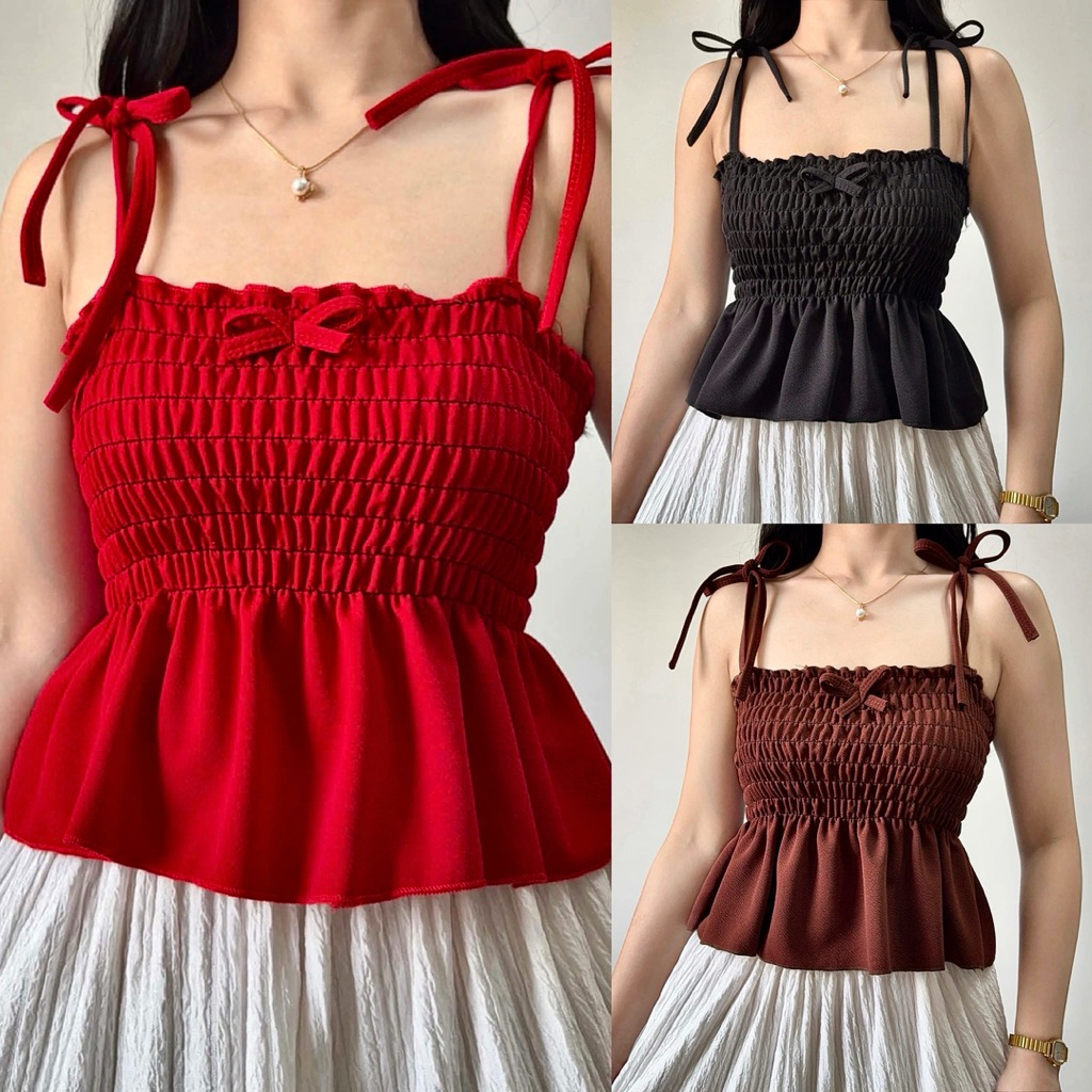 coquette ribbon top - Best Prices and Online Promos - Oct 2026 | Shopee ...
