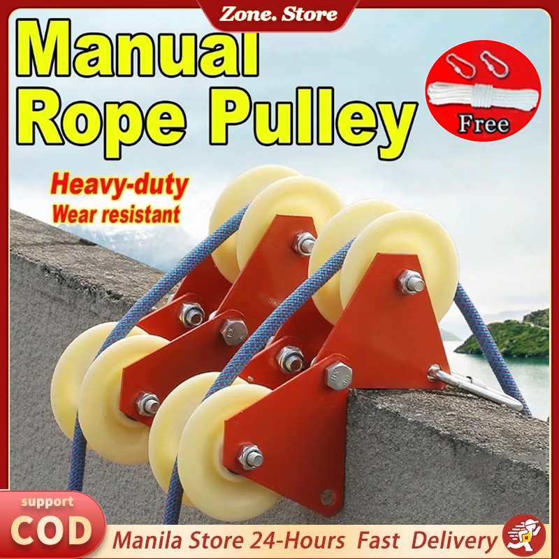 Lifting and fixing rope pulley device wall corner climbing rescue ...