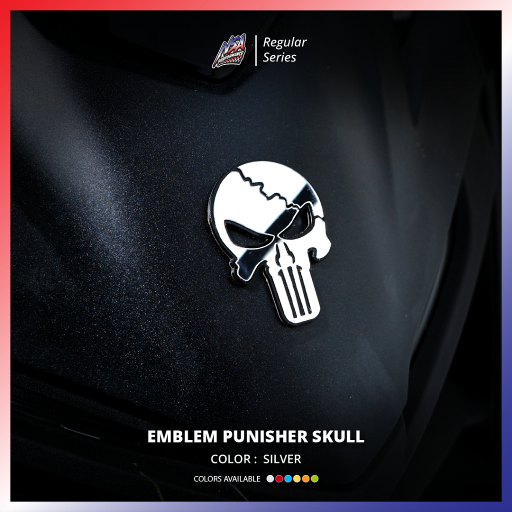 NSA 3D ACRYLIC EMBLEM - PUNISHER SKULL | MOTORCYCLE BADGE | Shopee ...