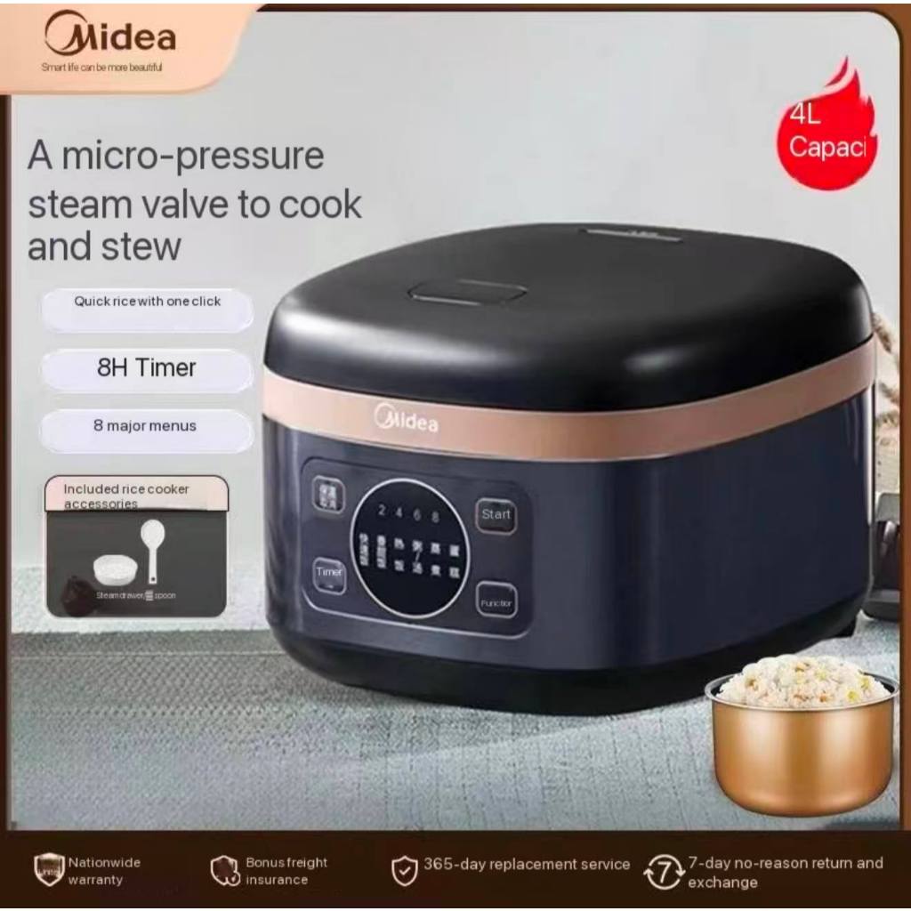Midea 4L Digital Multi Cooker Smart Control Multicooker 10 Cups Rice ...