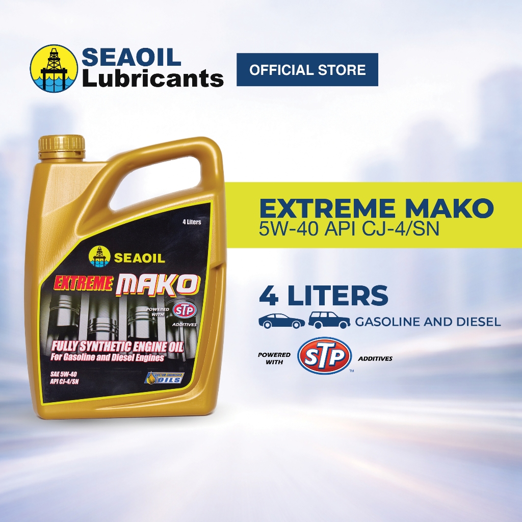 SEAOIL Extreme Mako Fully Synthetic Engine Oil SAE 5W-40 with STP ...