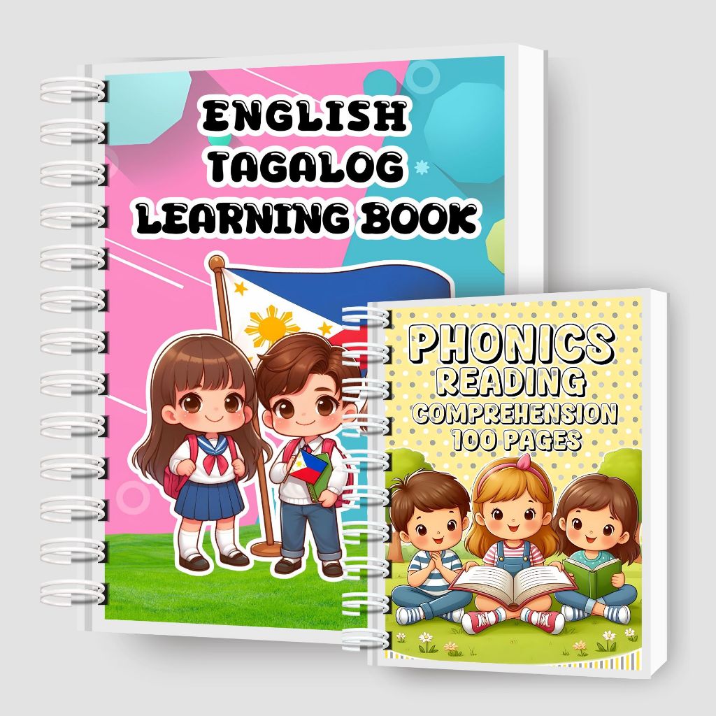 ENGLISH TAGALOG LEARNING BOOK | PHONICS READING COMPREHENSION BOOK ...