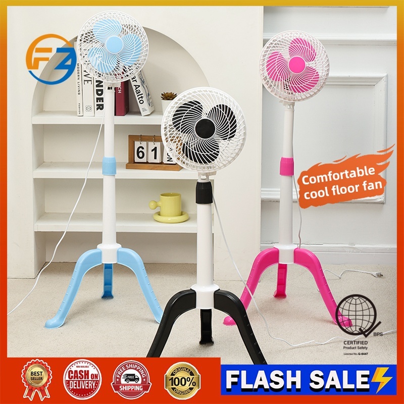 FZ 40W Stand Fan Shaking Head Fan Strong Wind Floor Fan 5 Blade Stand ...