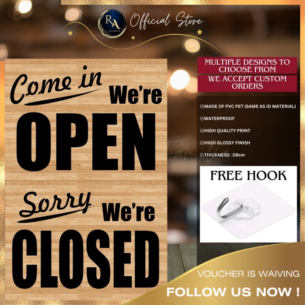 Shop open closed signage for Sale on Shopee Philippines