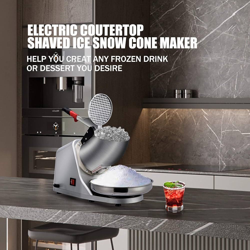 Multi function Dual Blade Ice Shaver Electric Stainless Steel Ice ...