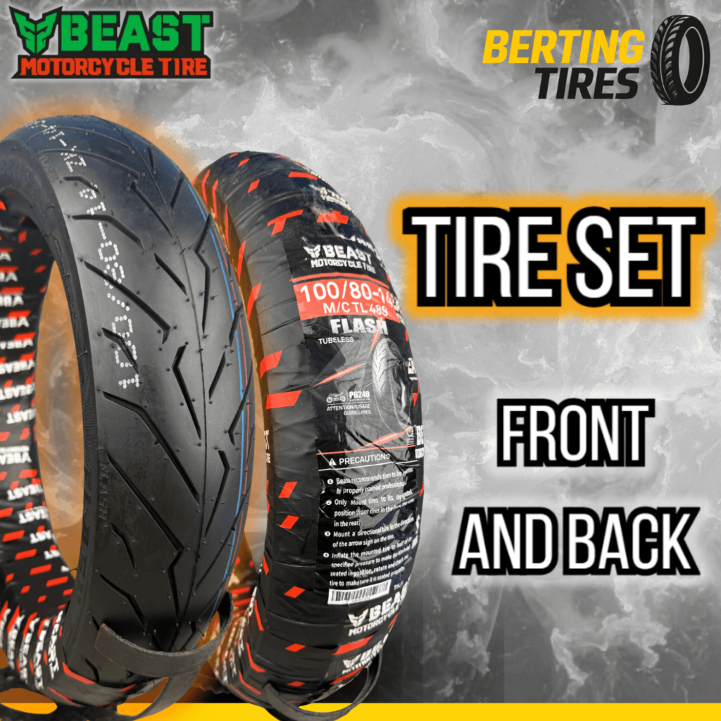 BEAST TIRE SET SIZE 14 17 13 FOR HONDA BEAT CLICK MIO I 125 M3 SOULTY ...