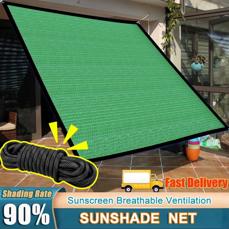 Japan Smart Weather Net Sunshade Net With Rope Green Outdoor Waterproof ...