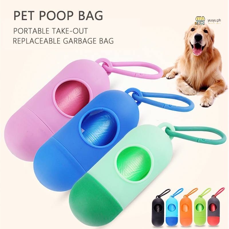 Dog Poop Bag Dispenser with Carabiner, Portable Pet Waste Bag Holder ...