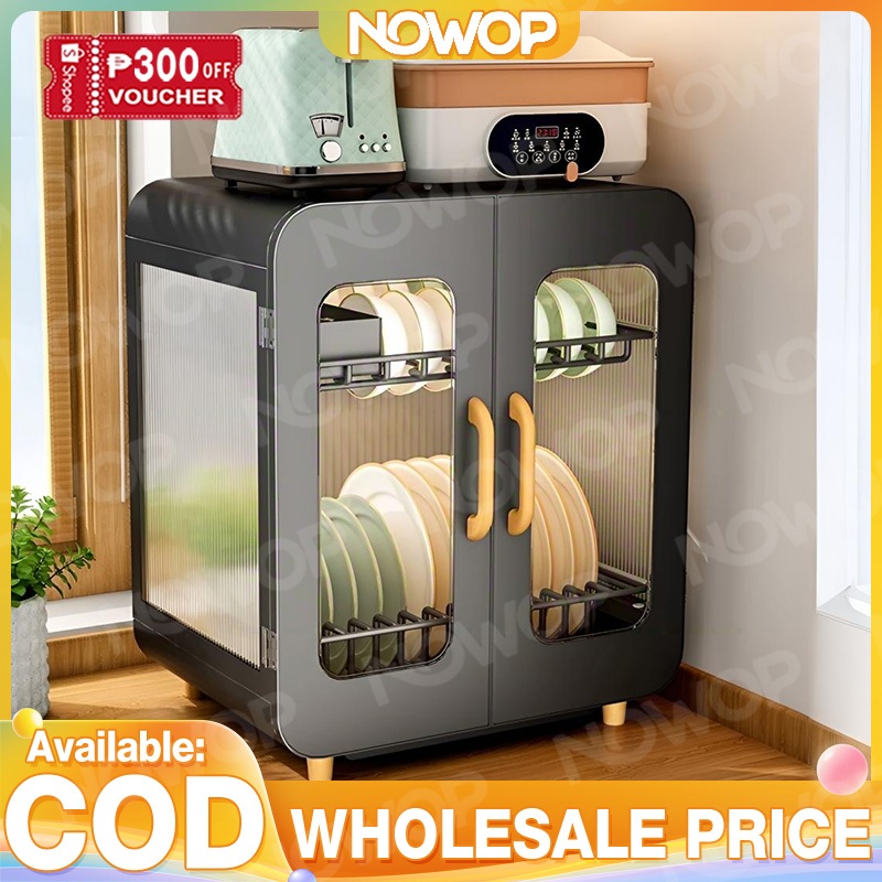 Dish Rack Storage Cabinet Metal Multi-functional With Drainer 2/3 Layer ...