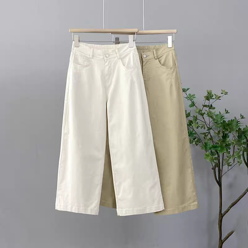 2025 New Arrive Casual Wide Led Pants for Women Solid Color With ...