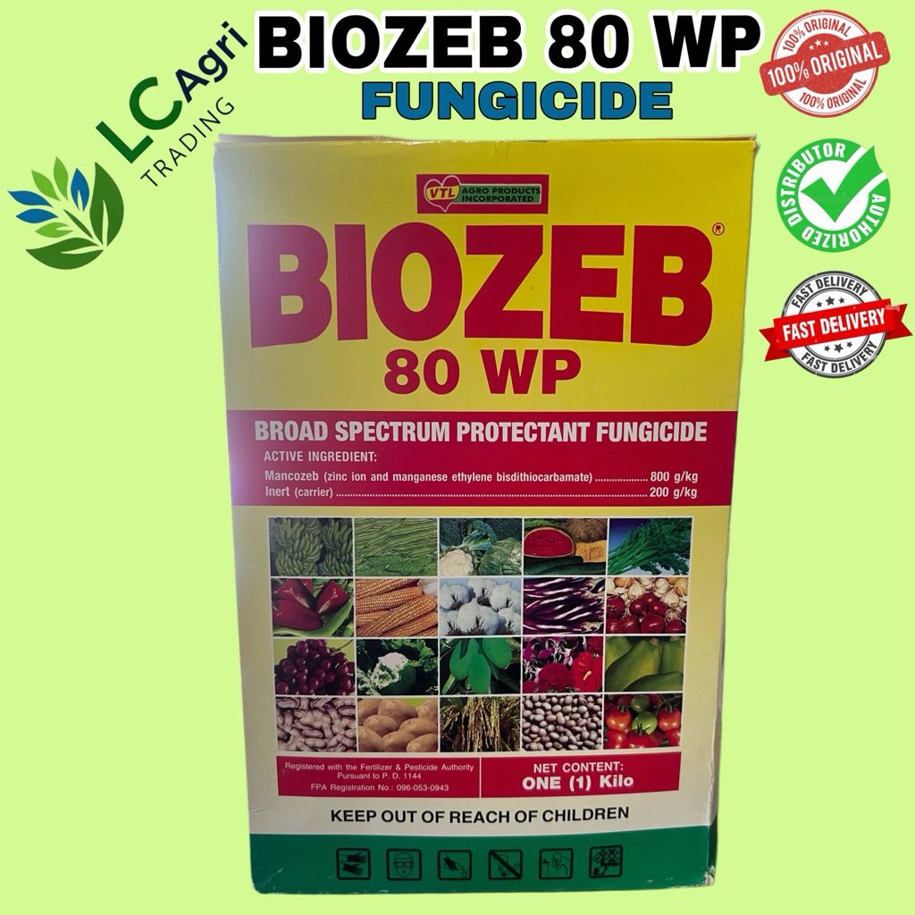 Biozeb 80 WP Mancozeb 1kg Broad Spectrum Protectant Fungicide | Shopee ...