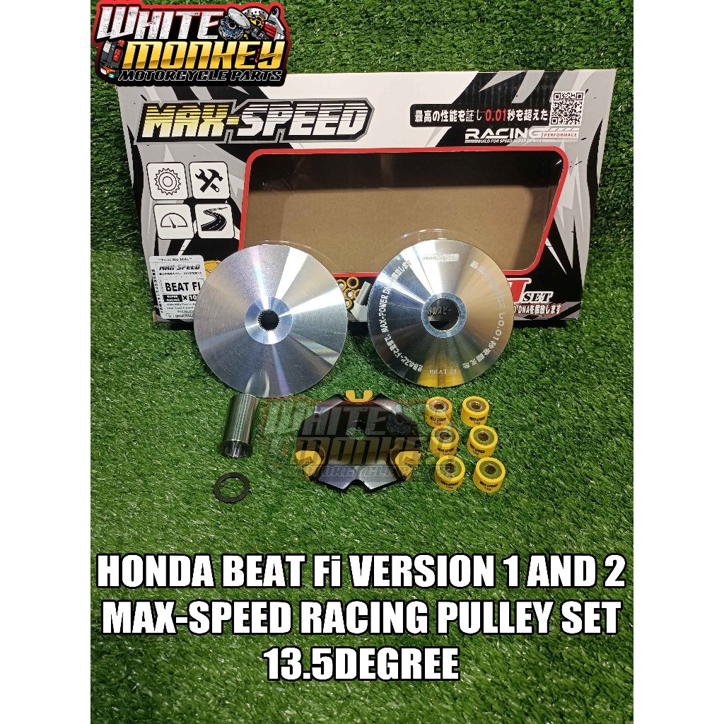 HONDA BEAT F.I V1 / V2 MAX-SPEED RACING PULLEY SET 13.5 DEGREE | Shopee ...