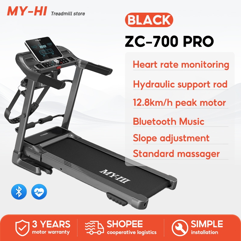 MY-HI Electric Treadmill Foldable Incline Adjustment Bluetooth