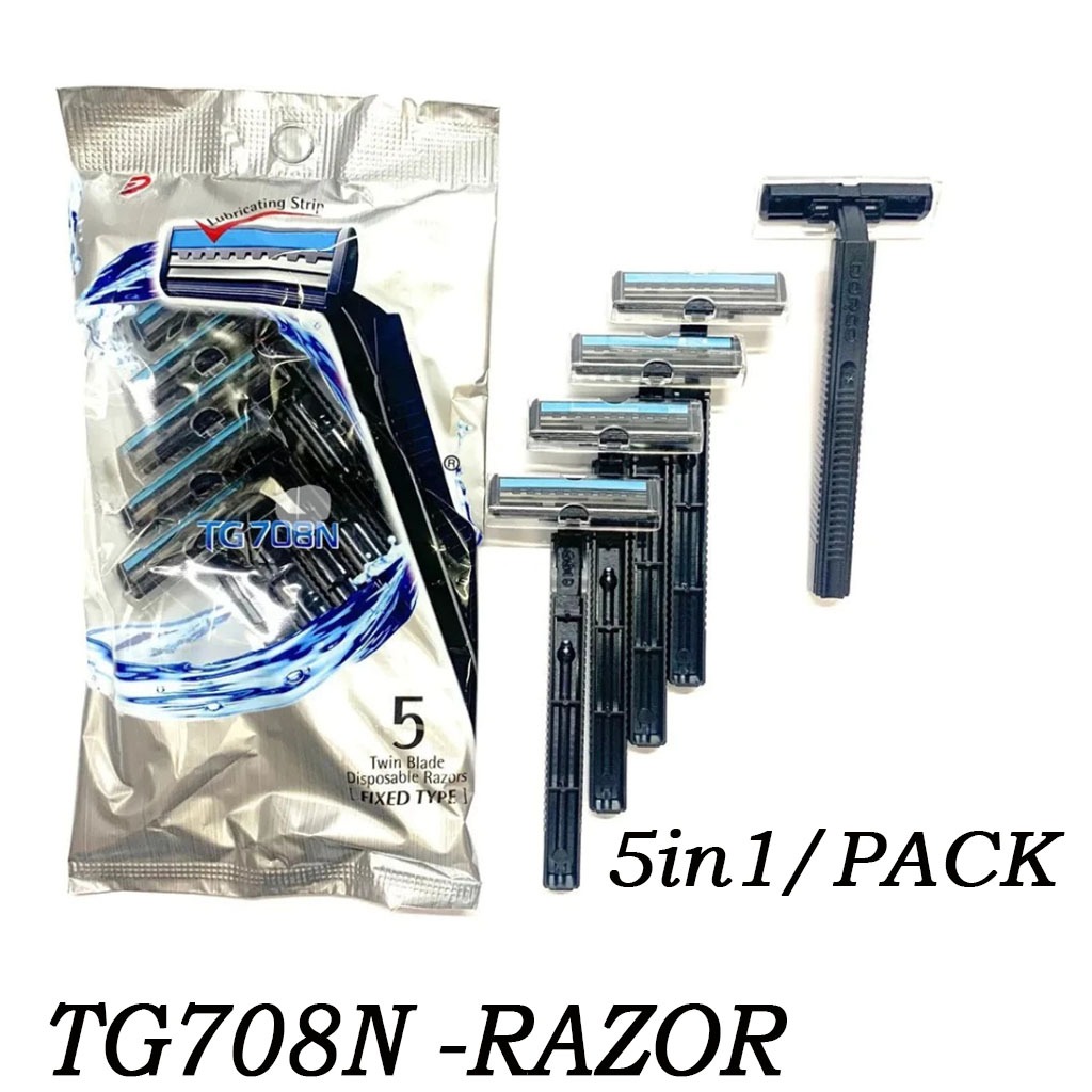 DISPOSABLE TWIN BLADE RAZOR 5PCS RAZORS FOR SHAVING | Shopee Philippines