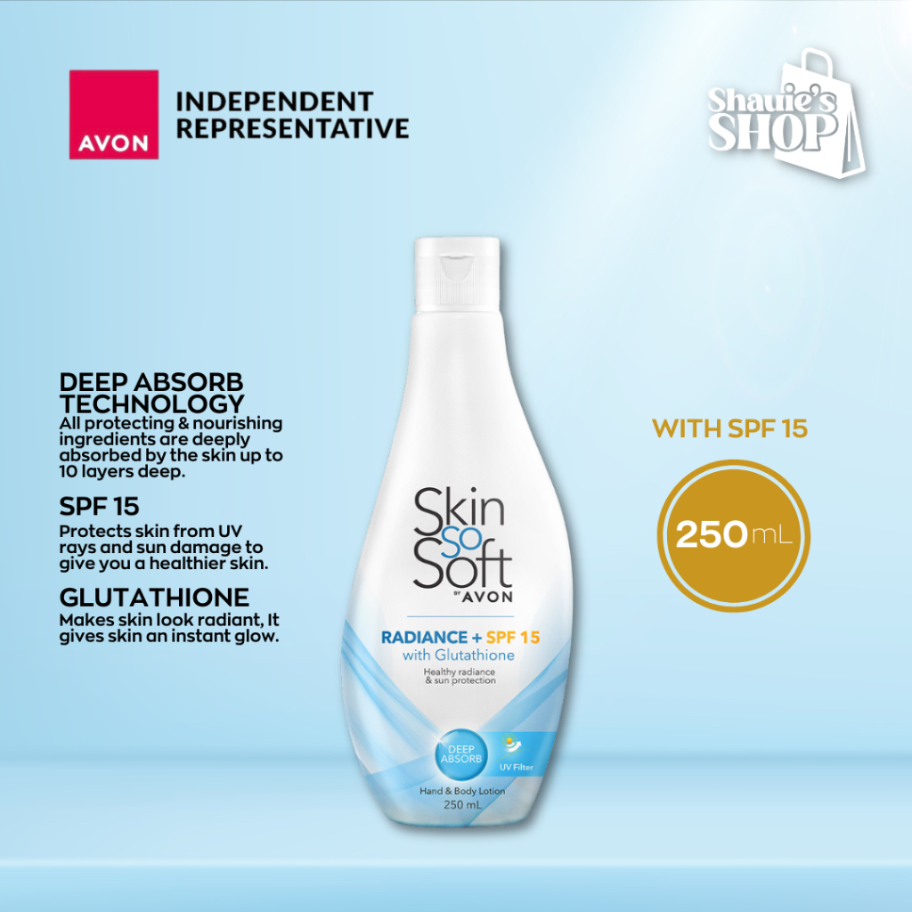 AVON Skin So Soft Ultra Radiance With 4x Glutathione Hand & Body Lotion  100ML-750ML