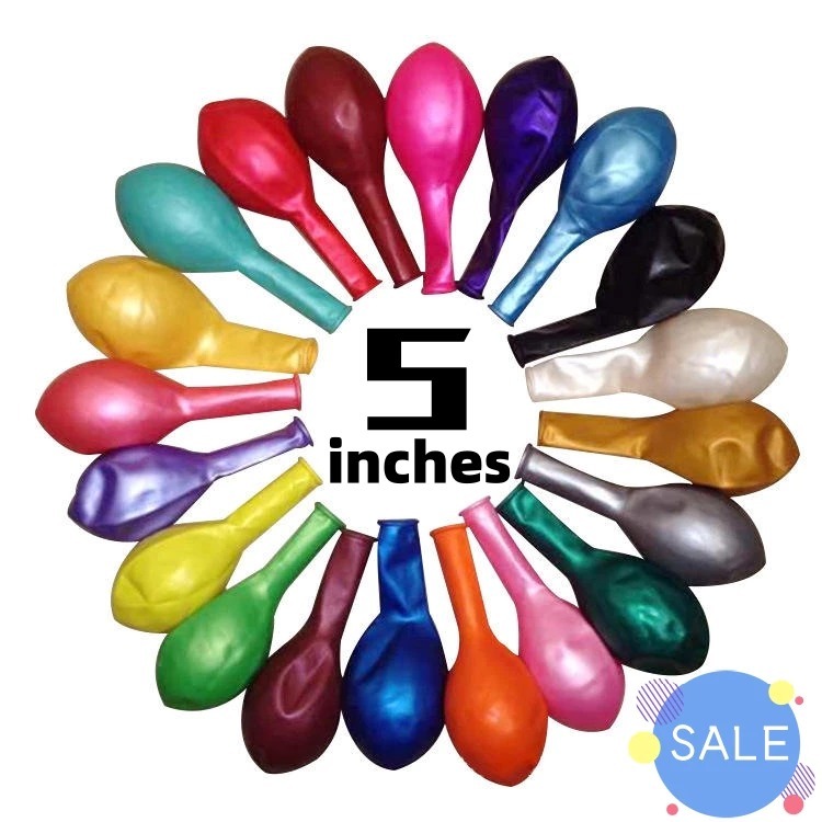 5 Inches 25PCS Metallic Balloons Glossy Balloon Birthday Balloon For ...