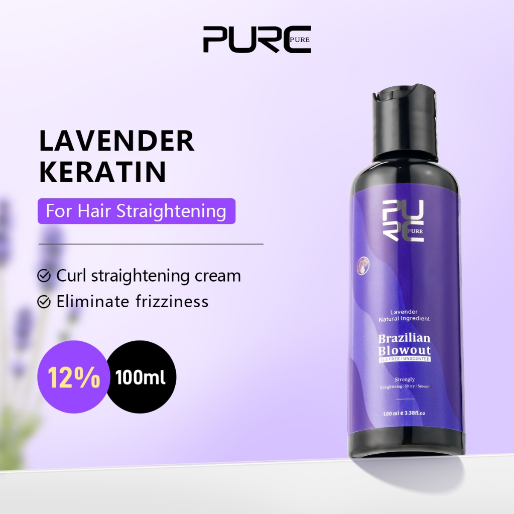 PURC 12%Brazilian Keratin Treatment Lavender Smooth Hair Hair