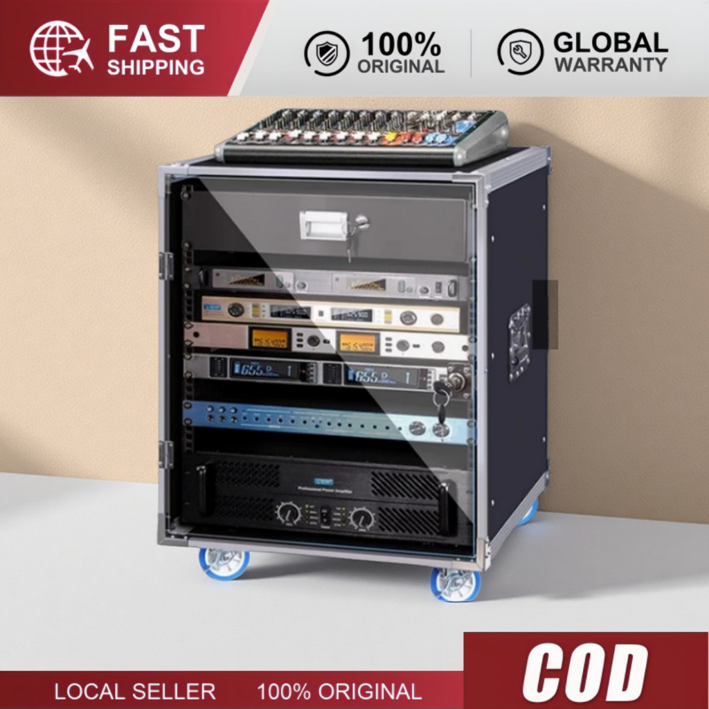 12U Flight Case Power Amplifier Rack Empty Cabinet with Door Rack with ...