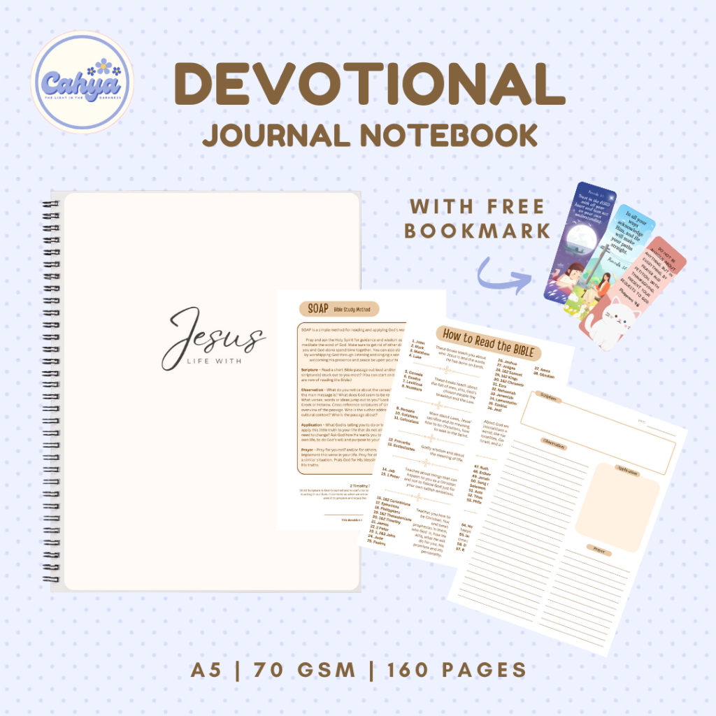 Life with Jesus Devotional Journal Notebook | A5 160 Pages ...