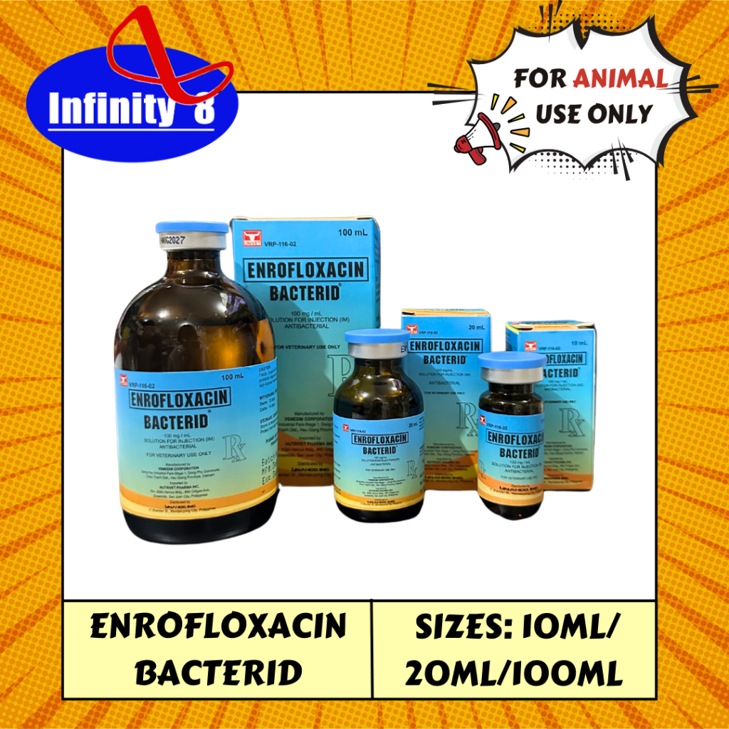UNIVET ENROFLOXACIN BACTERID 10ML/20ML/100ML | Shopee Philippines