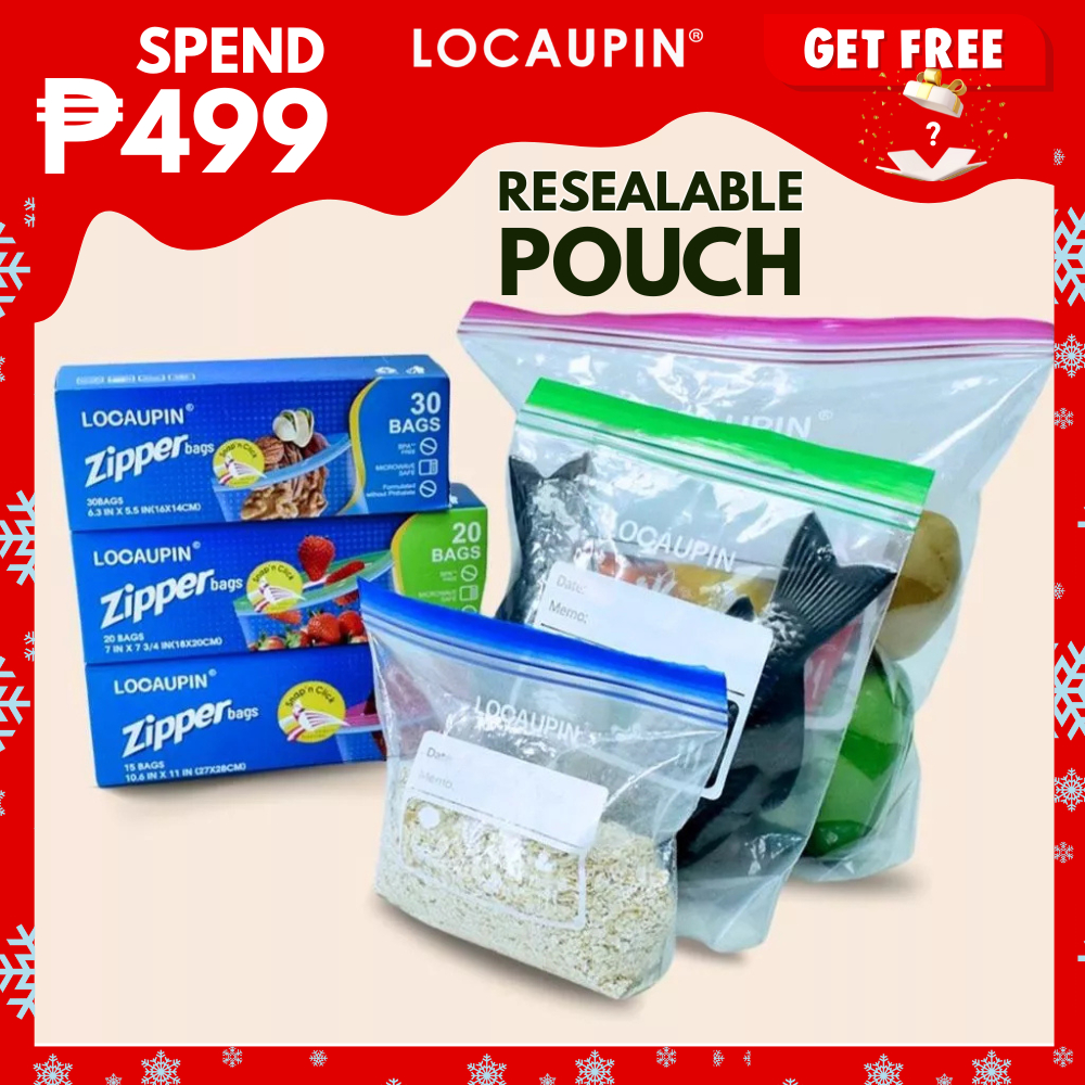 LOCAUPIN Multipurpose Resealable Zipper Lock Bag Leakproof Refrigerator  Food Fresh Keeping Storage