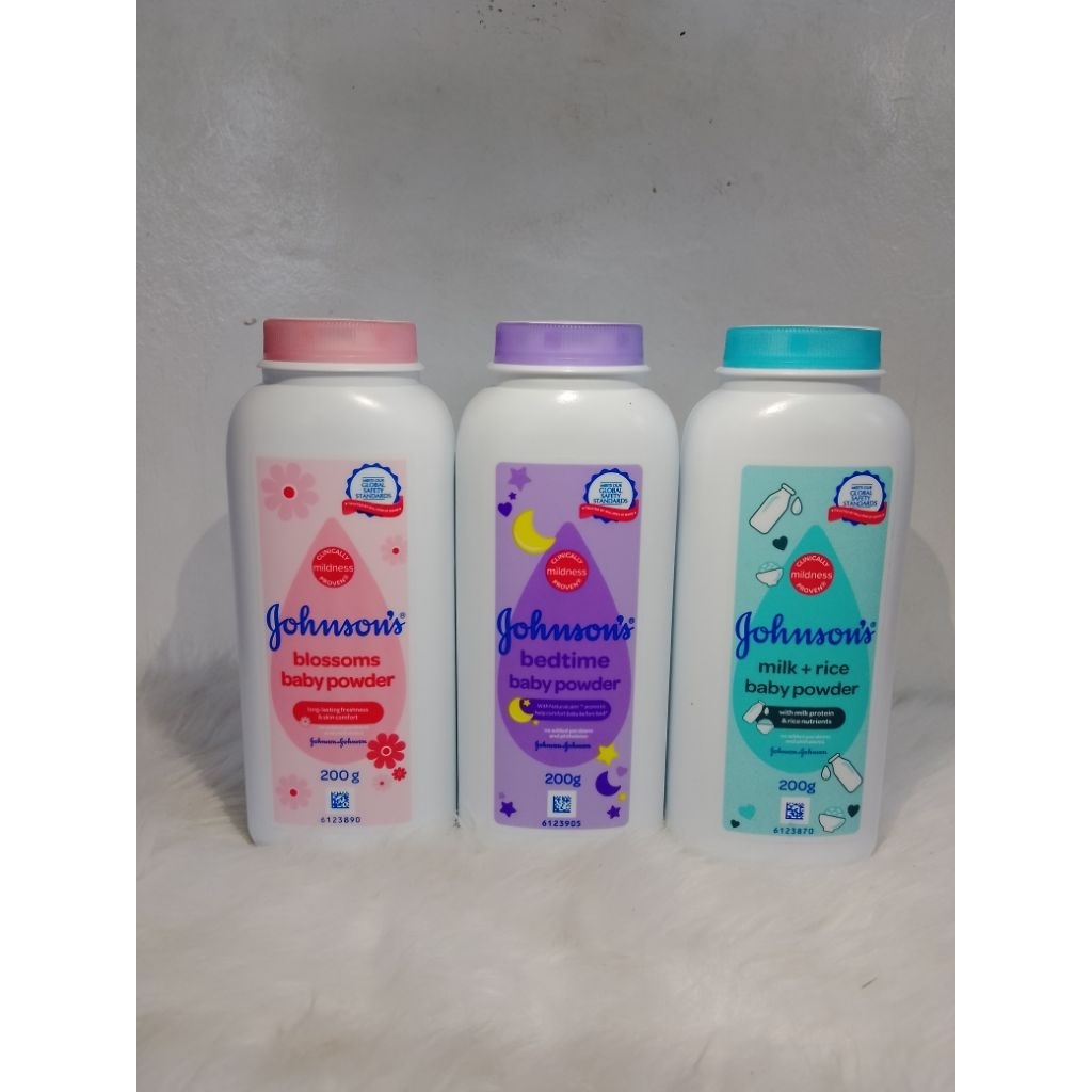 Johnson's Baby Powder Milk+Rice/Blossom/Bedtime 200g (old formula ...