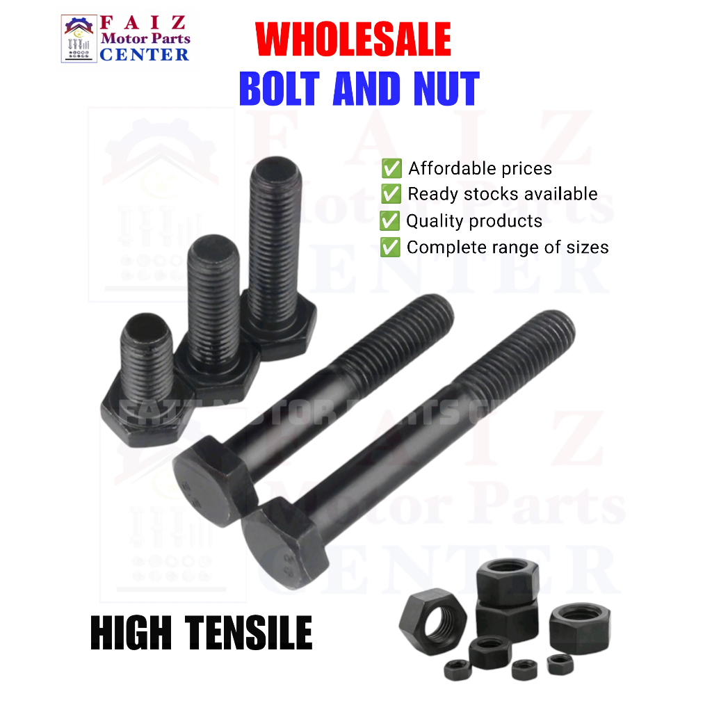 HIGH TENSILE 7/16x2 inches(#16 sa yabe/tools) BOLT WITH NUT CARBON ...