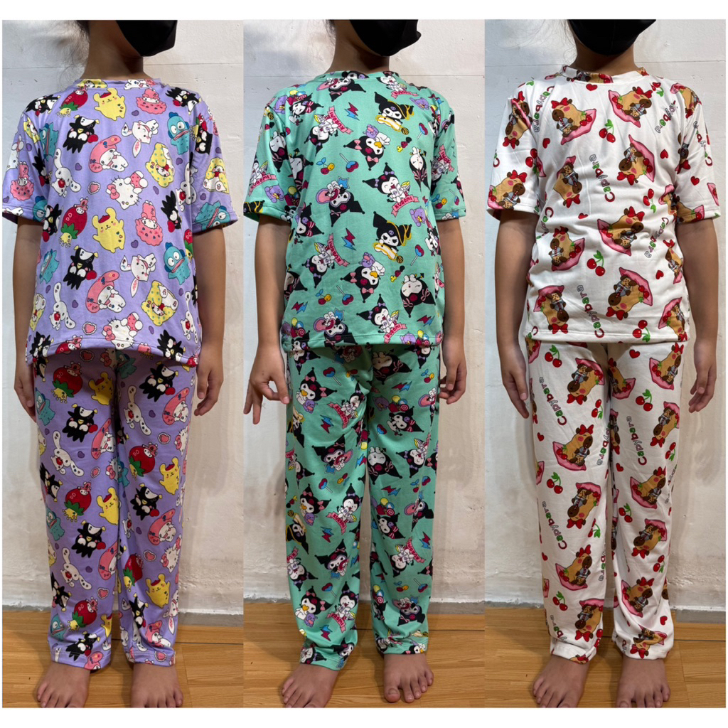 3PAIRS TERNO TSHIRT PAJAMA RANDOM DESIGN FOR BOY GIRL 1 to 12 yrs old ...