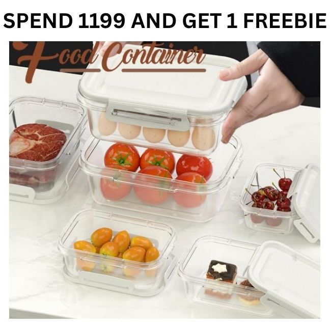 Activebae 6 Pieces of Food Container Plastic Lunch Box Airtight Fresh ...