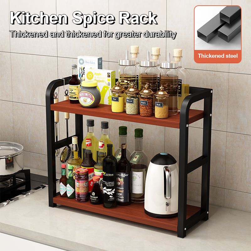 2/3-Tier Stainless Steel Spice Rack Organizer - Space Saving Kitchen ...