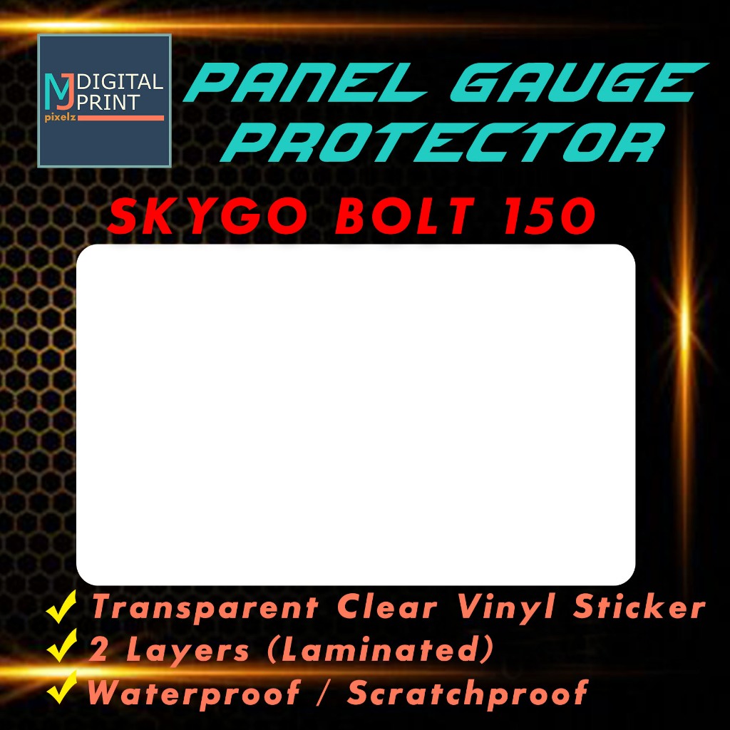 CLEAR Sticker Film Panel Gauge protector for Skygo Bolt 150 | Shopee ...