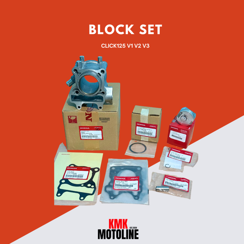Honda genuine parts CYLINDER BLOCK SET Click125 V1 V2 V3 (Sold as set ...