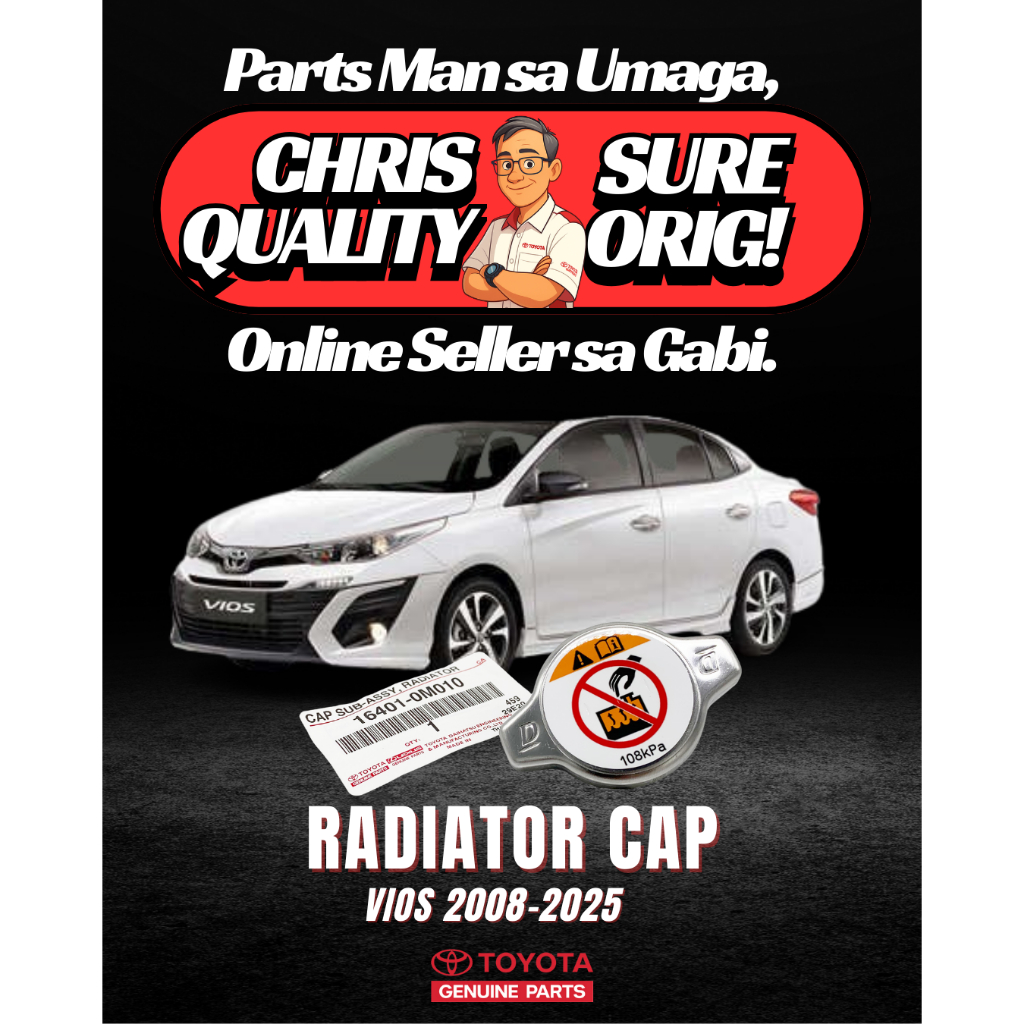RADIATOR CAP TOYOTA VIOS 2008-2025 CHRIS QUALITY | Shopee Philippines