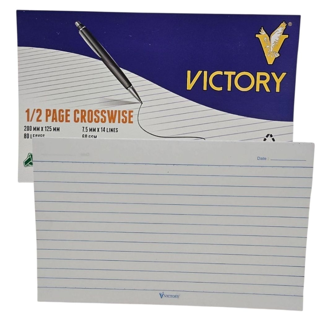Victory 1/2 Page CROSSWISE Pad Paper Set of 2 Pads | Shopee Philippines