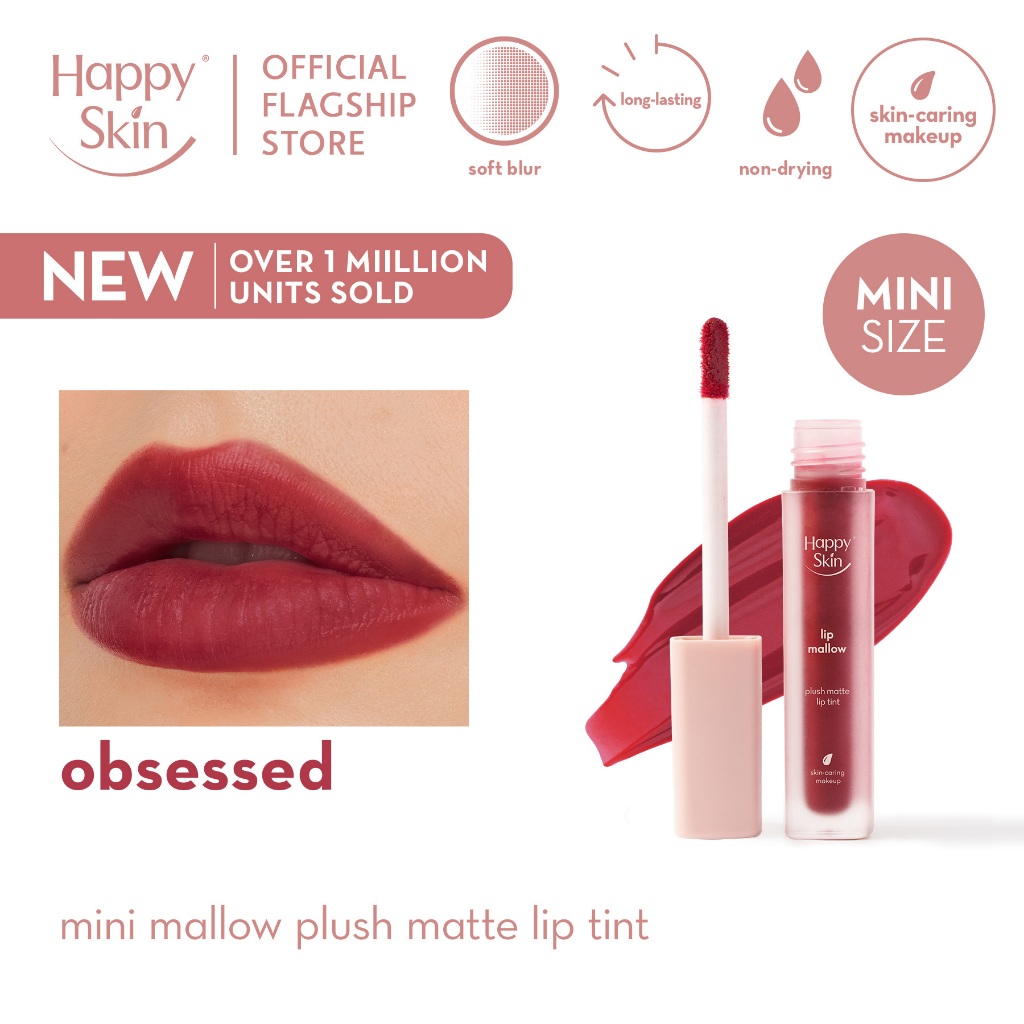 Happy Skin Mini Lip Mallow Plush Matte Lip Tint | Shopee