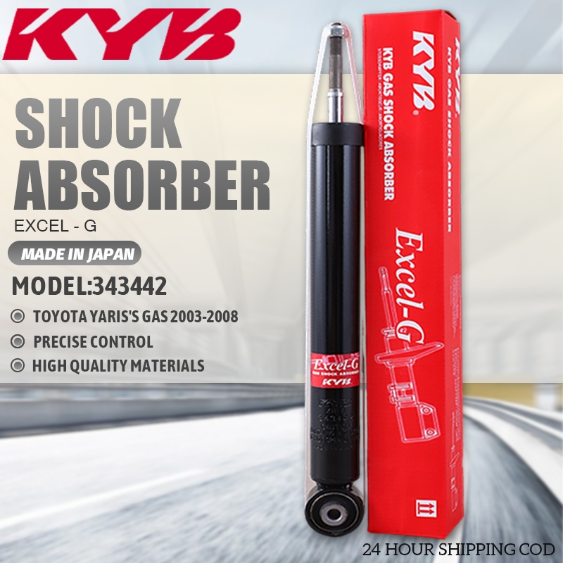 KYB Shock Absorber Excel-G Rear Gas 343442 For Toyota Yaris's Gas 2003 ...