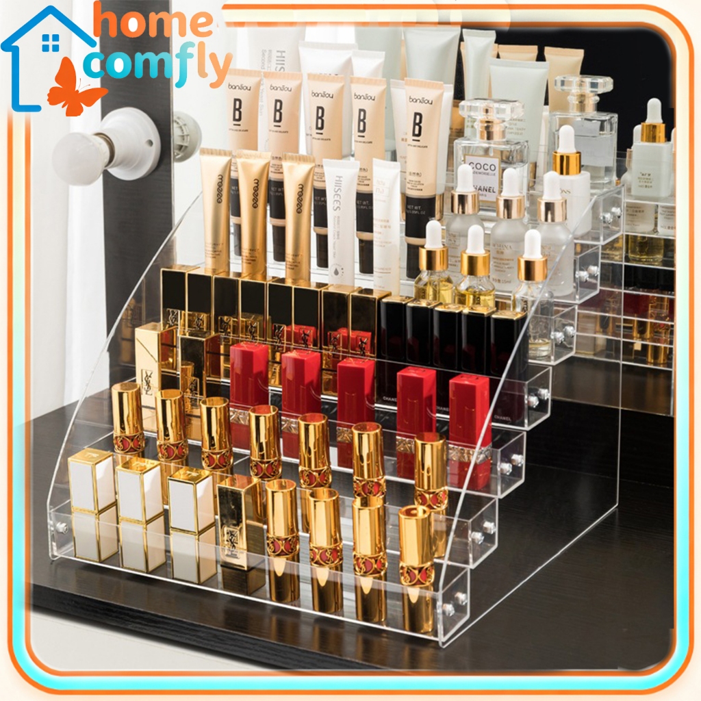 3/6 Layers Acrylic Cosmetic Nail Polish Orgaizer Display Rack Lipstick ...