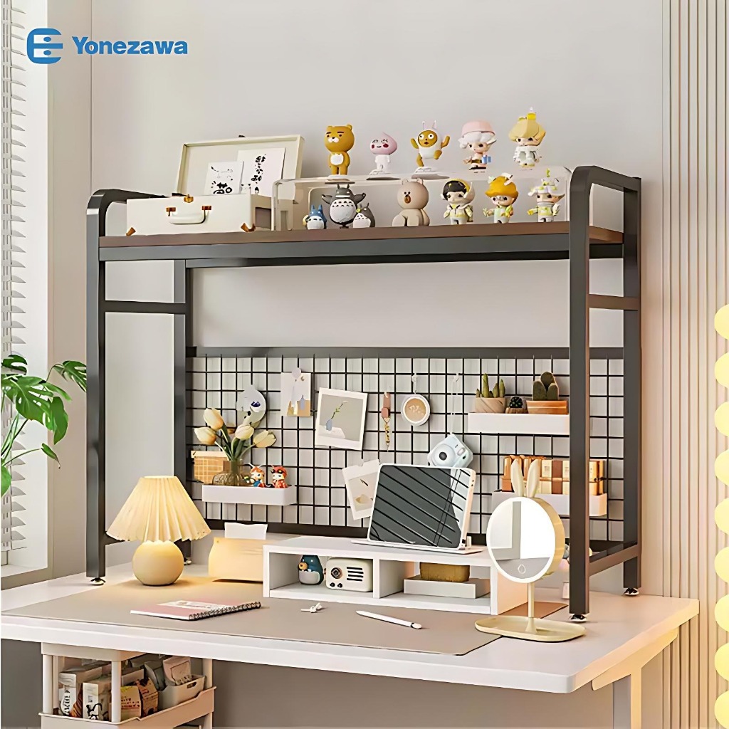 YONEZAWA Desktop Organizer Tabletop Rack Multi-laver Student Bookshelf ...