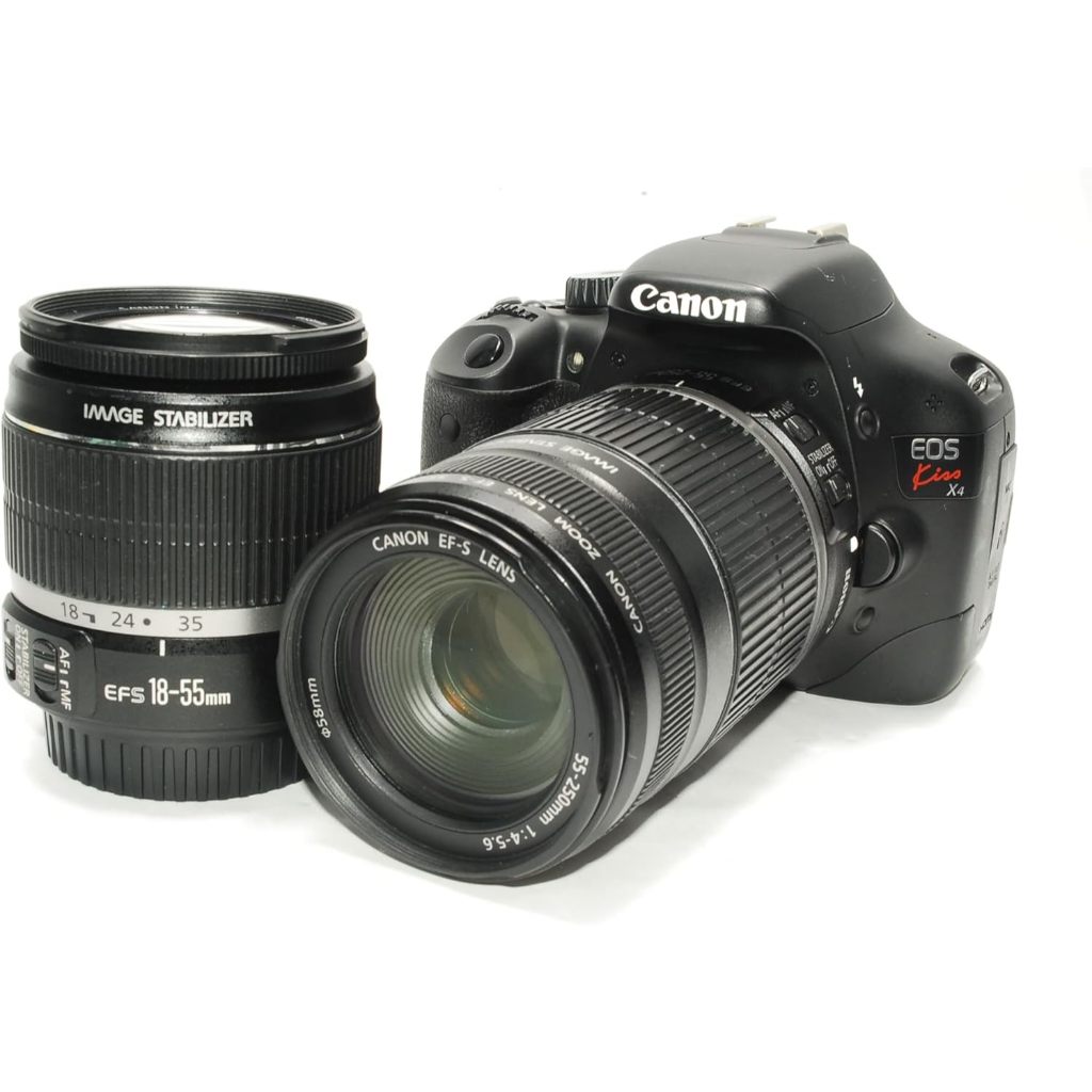Canon EOS Kiss X4 Digital SLR Camera Double Zoom Kit KISSX4-WKIT