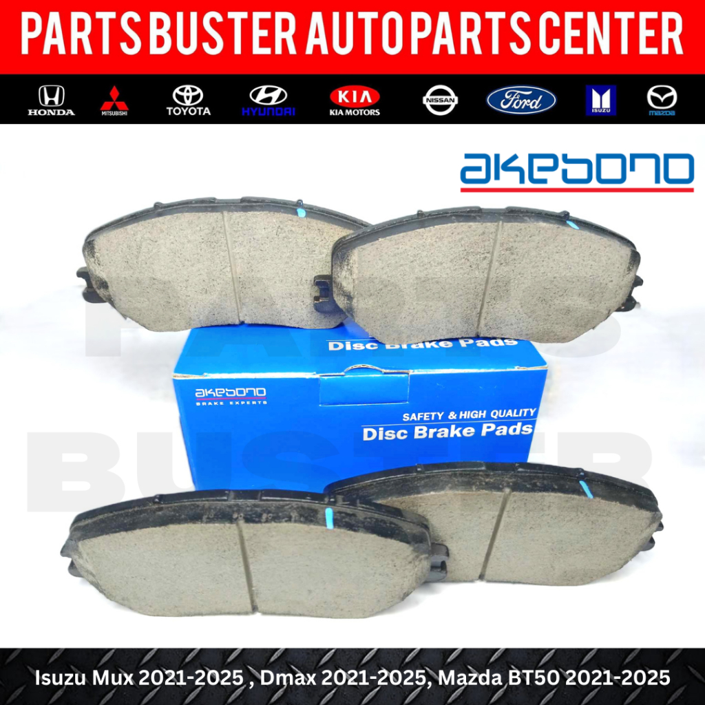 Akebono Front Brake Pad for Isuzu Mux 2021-2025, Dmax 2021-2025, Mazda ...