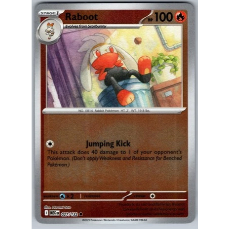 Pokemon TCg Raboot 027/132 Mega Evolution Base Set | Shopee Philippines