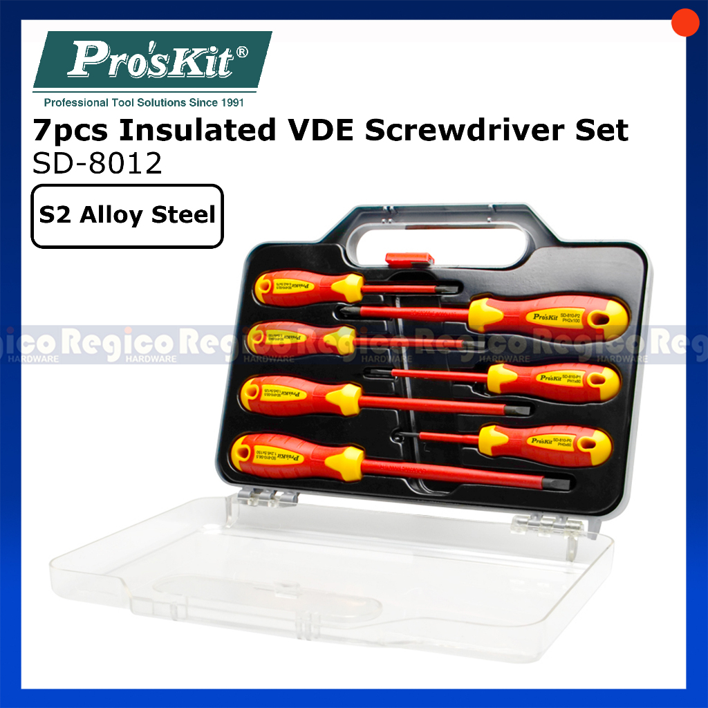 Proskit 7pcs Insulated 1000v Screwdriver Set for Electrical Electronics ...