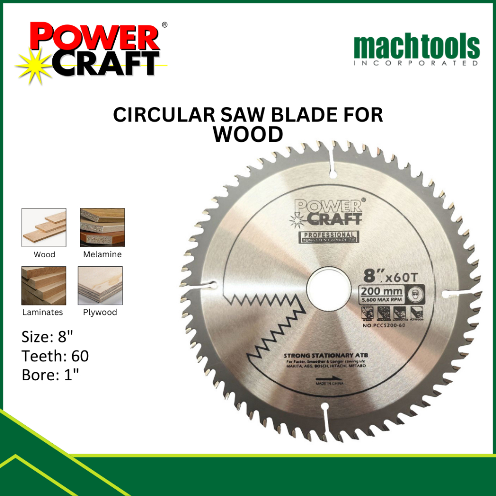 POWER CRAFT Circular Saw Blade for Wood 8