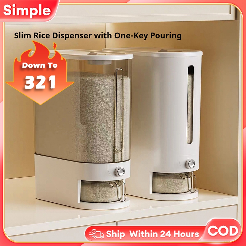 Automatic Rice Dispenser Box Keep Clear Rice Bucket Insect Fresh Large ...